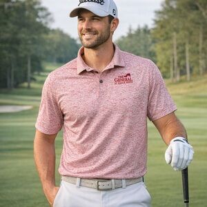 Cutter & Buck Heathered Red Polo Shirt